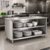 Thumbnail image #2 for 60-Inch x 15-Inch x 36-Inch Stainless Steel Dish Cabinet with Adjustable Mid-Shelf