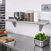 Thumbnail image #2 for Advance Tabco 36-Inch x 12-Inch Wall-Mounted Shelf with Bullnose Front Edge