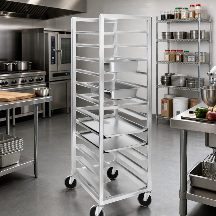 Product image #2 for Standard Series Aluminum End-Load Bun Pan / Steam Table Pan Rack, 18-Slide Capacity