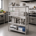 Thumbnail image #2 for John Boos Stainless Steel Dry Storage Shelving Unit with 2 Adjustable Shelves
