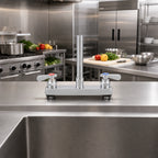 Thumbnail image #2 for BK Resources OptiFlow BKF-8DM-XX-G Commercial Deck-Mount Manual Faucet Body, 8-Inch Centers, No Spout, Lead-Free, Ceramic Valves