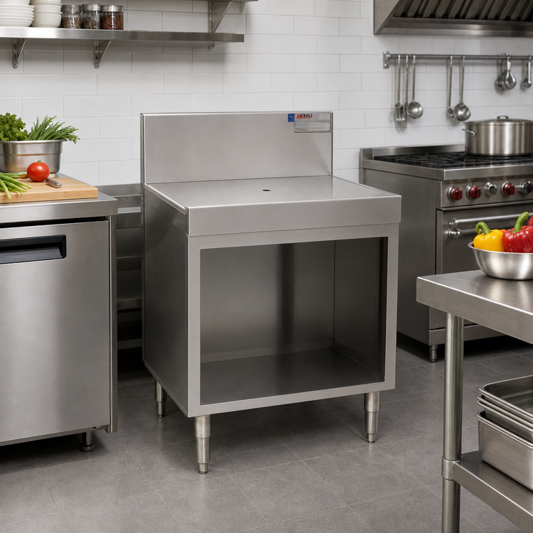 Product image #2 for Spec-Bar Open Base Workboard Cabinet, 30 Inch W x 24 Inch D, Stainless Steel