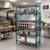 Thumbnail image #2 for EagleGard 5-Tier Stationary Starter Wire Shelving Unit, 30W x 24D x 74H, Blue-Green Hybrid Epoxy Finish