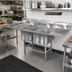 Thumbnail image #2 for Eagle Group Spec-Master FN Series Coved Corner Two-Compartment Sink with Right-Hand 30-Inch Drainboard