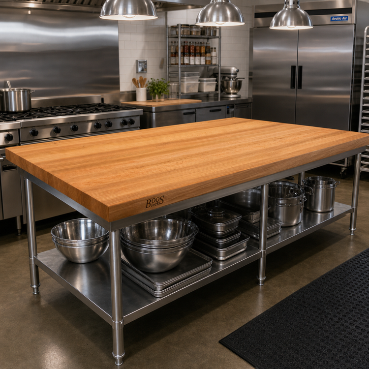 Product image #2 for John Boos Appalachian Red Oak Island Countertop, 72" x 48" x 1-3/4" Thick, Varnique Finish