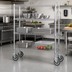 Thumbnail image #2 for Advance Tabco 5-Inch Stem Caster Set of 6 with 2 Brakes for 35-1/2-Inch Working Height Shelving