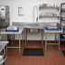 Thumbnail image #2 for Advance Tabco U-Shaped Soiled Dish Table with Pre-Rinse Sink and Dish Landing