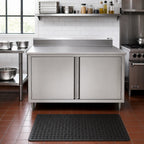 Thumbnail image #2 for John Boos 4CH4R5-3648 48"W x 36"D Enclosed Cabinet Work Table, 14-Gauge 300 Series Stainless Top, 5" Backsplash