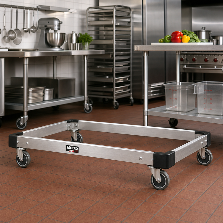 Product image #2 for Metro 42 x 24 Stainless Steel Made-to-Order Truck Dolly Frame with Corner Bumpers