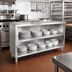 Thumbnail image #3 for John Boos Open Front Stainless Steel Dish Cabinet with Mid-Shelf, 48 x 15 x 35 Inches