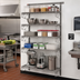 Thumbnail image #2 for Metro SmartWall Tall Wall-Mounted Starter Shelving Kit, 5 Wire Shelves, Metroseal Gray