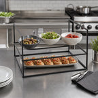 Thumbnail image #3 for American Metalcraft BRM2821 Rectangular Modular Multi-Level Buffet Riser, Black, 28-Inch Long