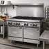 Thumbnail image #2 for Garland GF Starfire Pro 48-Inch Gas Restaurant Range with 8 Open Burners and 2 Space-Saver Ovens