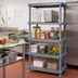 Thumbnail image #2 for Quantum Millenia 5-Shelf Gray Polymer Starter Shelving Unit, 48 x 18 x 74 Inches