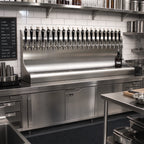Thumbnail image #2 for Perlick Corporation 4076DN21 21-Faucet Modular Wall-Mount Glycol-Cooled Draft Beer Dispensing Tower, Stainless Steel
