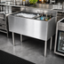 Thumbnail image #2 for CHOICE 42-Inch Stainless Steel Underbar Combo Ice Bin/Cocktail Unit with Right-Side 6-Bottle Storage