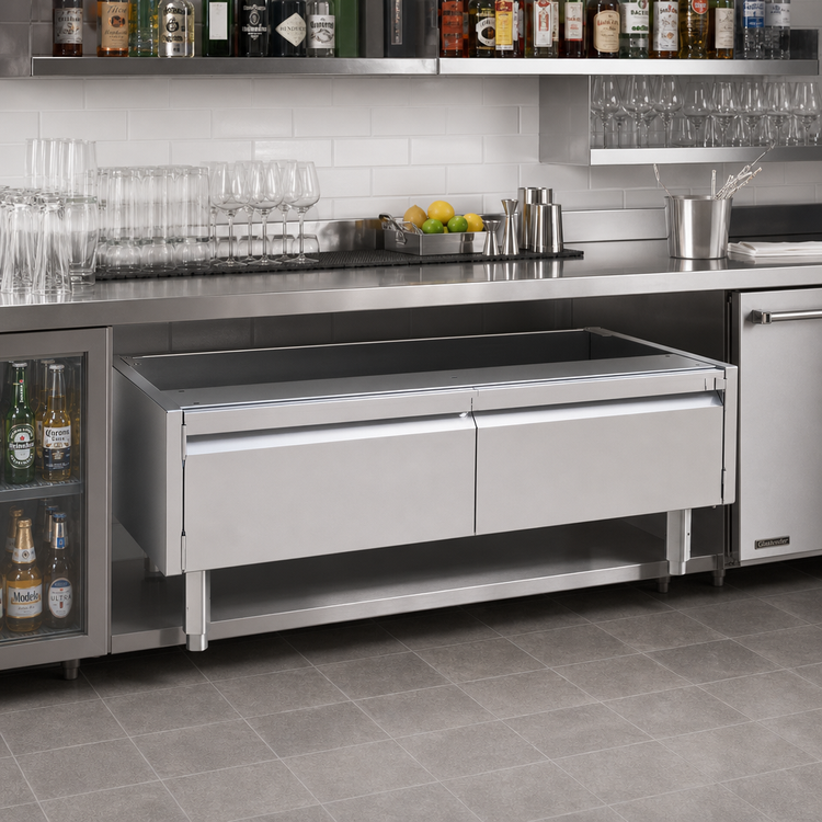 Product image #2 for Glastender 42-Inch Wide Underbar Add-On Cabinet Base with 2 Hinged Doors