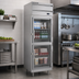 Thumbnail image #2 for Beverage Air P Series 1-Section Reach-In Freezer with 2 Lockable Half Glass Doors, 21.01 Cu. Ft.