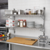 Thumbnail image #2 for Advance Tabco Special Value Series 2-Tier Adjustable Wall-Mount Wire Shelving Post & Brackets for 18-Inch Deep Shelves