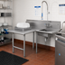 Thumbnail image #2 for John Boos Pro-Bowl L-Shaped Corner Soiled Dishtable with 10-Inch Landing Shelf and 20 x 20 x 8-Inch Pre-Rinse Bowl