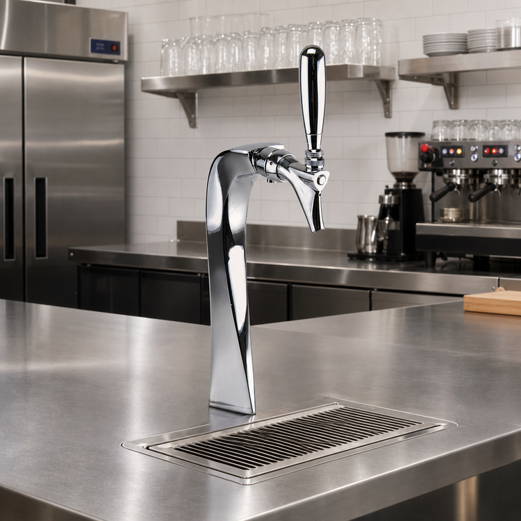 Product image #2 for Micro Matic Edge Single-Faucet Air-Cooled Chrome Countertop Draft Beer Tower