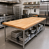 Thumbnail image #2 for John Boos Edge Grain Laminated Northern Hard Rock Maple Work Table Top, 120 Inch x 36 Inch x 1-1/2 Inch