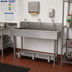 Thumbnail image #2 for Advance Tabco 60-Inch 3-Station Freestanding Multiwash Hand Sink with Toe-Push Valves and Gooseneck Spouts