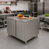 Thumbnail image #2 for 30 x 30 Inch Stainless Steel Chef Table Cabinet Base with Hinged Doors and Lock