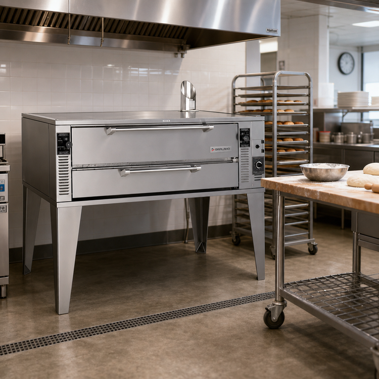 Product image #2 for Garland GPD60 Single Deck Gas Pizza/Baking Oven with 60 Inch Bake Deck
