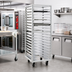 Thumbnail image #2 for Universal Mobile End-Loading Stepped-Angle Pan Rack, 18 Pair, 3-Inch Centers
