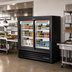 Thumbnail image #2 for True 48-Inch Wide Pass-Thru 2-Section Glass Door Merchandiser Refrigerator