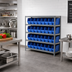 Thumbnail image #2 for Quantum Stationary Heavy-Duty Wire Shelving Unit with 5 Shelves and 18 Bins, 36W x 12D x 39H
