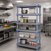 Thumbnail image #2 for Millenia 5-Shelf Stationary Polymer Shelving Starter Unit, 42W x 24D x 86H, Gray