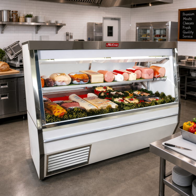 Product image #2 for Howard-McCray 72-Inch Remote Refrigerated Double Duty Full-Service Deli Meat & Cheese Service Case with LED Lighting