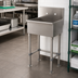 Thumbnail image #2 for Advance Tabco Freestanding 16-Gauge 304 Stainless Steel Service Sink with Splash-Mount Faucet Provision