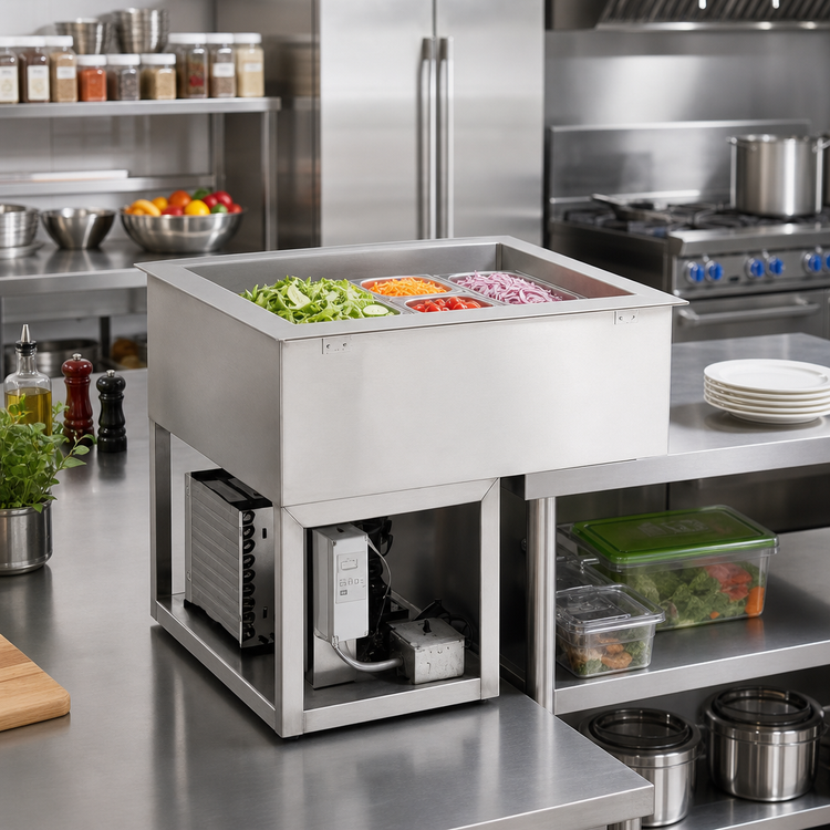 Product image #2 for Wells RCP-7100 Drop-In Self-Contained Refrigerated Cold Food Well, 1 Full-Size Pan, 115V