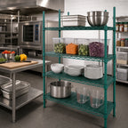 Thumbnail image #2 for Eagle Group QuadPlus QPF-1860E-GL-X Vented Green Polymer Shelf Mat, 60 x 18 in, Antimicrobial Wire Frame Case of 2
