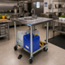 Thumbnail image #2 for Mobile 1-Bowl Stainless Steel Hand Wash Sink with Hot & Cold Water and Water Heater, 30 x 30 Inch