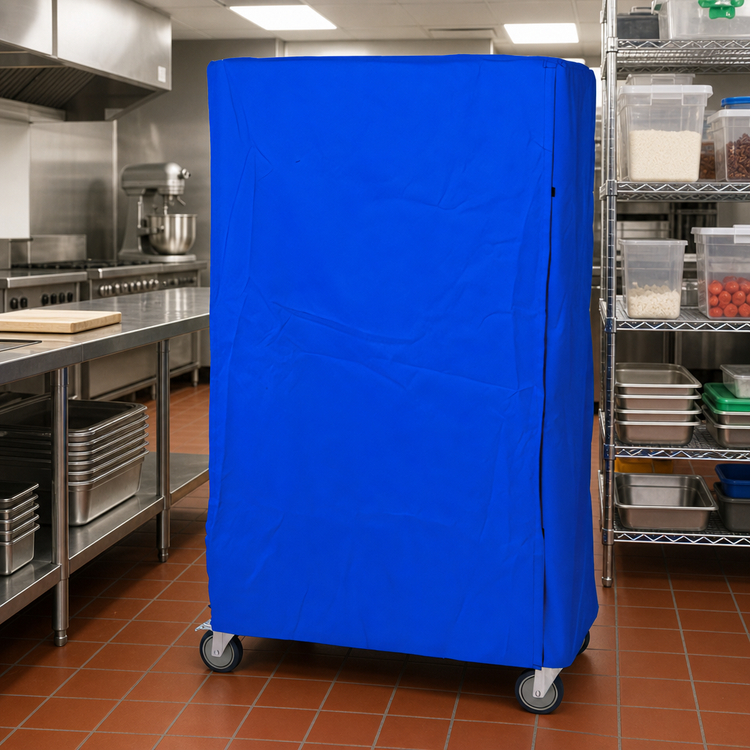Product image #2 for Quantum 24 Inch x 48 Inch x 63 Inch Wire Cart Cover, Blue 400 Denier Nylon with Velcro Flap