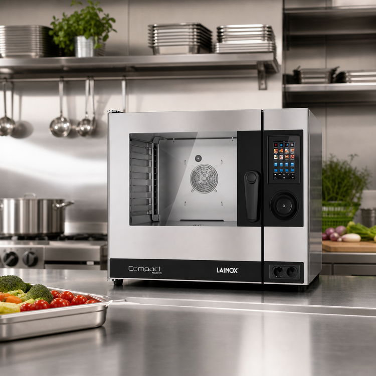 Product image #2 for Lainox Compact Naboo Countertop Electric Boiler Combi Oven, 6 x 1/1 GN (12" x 20")