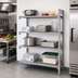 Thumbnail image #3 for Cambro Camshelving Premium 4-Shelf Vented and Solid Stationary Add-On Polymer Shelving Unit, 48