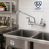 Thumbnail image #2 for T&S Brass Double Pantry Wall-Mount Mixing Faucet with 18-Inch Swivel Nozzle, 8-Inch Centers