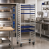 Thumbnail image #2 for Mobile Full-Height Side-Loading Aluminum Bun Pan Rack for 20 18 x 26 Pans