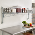 Thumbnail image #2 for Quantum Wall-Mount Cantilever Single Shelf Wire Shelving Kit, 54 x 14 Inches, Chrome Plated