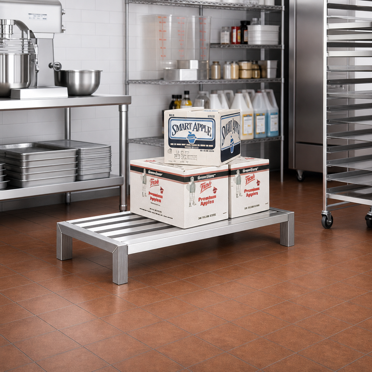 Product image #2 for New Age Lifetime Series 60-Inch Wide x 20-Inch Deep x 12-Inch High Aluminum Dunnage Rack, 3400 lb Capacity