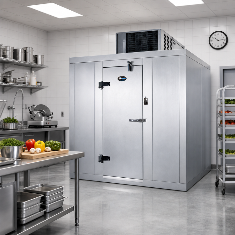 Product image #2 for AmeriKooler Indoor Walk-In Freezer with Floor, Top-Mount Self-Contained R-448A Refrigeration