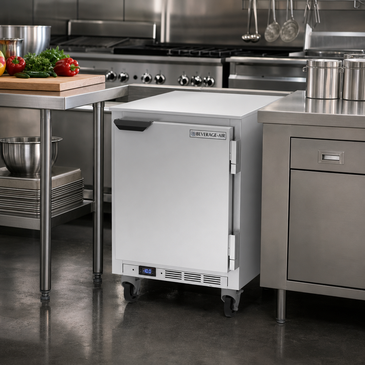 Product image #3 for Beverage-Air UCF24HC One-Section Shallow-Depth Undercounter Freezer, 24 Inch Wide, Solid Door, 4.53 Cu. Ft.