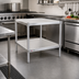 Thumbnail image #2 for New Age 24W x 20D x 36H Stationary Modular Aluminum Equipment Stand with 2 Adjustable Solid Shelves