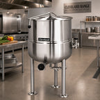 Thumbnail image #2 for Cleveland Range KDL200 200-Gallon Direct Steam Kettle with 2/3 Steam Jacket, Tri-Leg Base and 316 Stainless Steel Liner