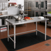 Thumbnail image #2 for John Boos Stallion 72-Inch x 24-Inch Stainless Steel Commercial Work Table with Safety Edge and Galvanized Base